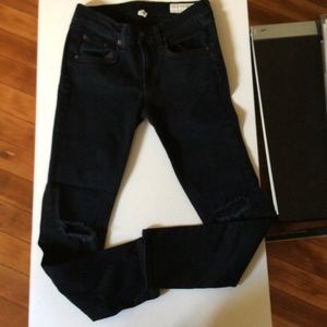 rag & bone Black Denim Skinny 27W Jeans